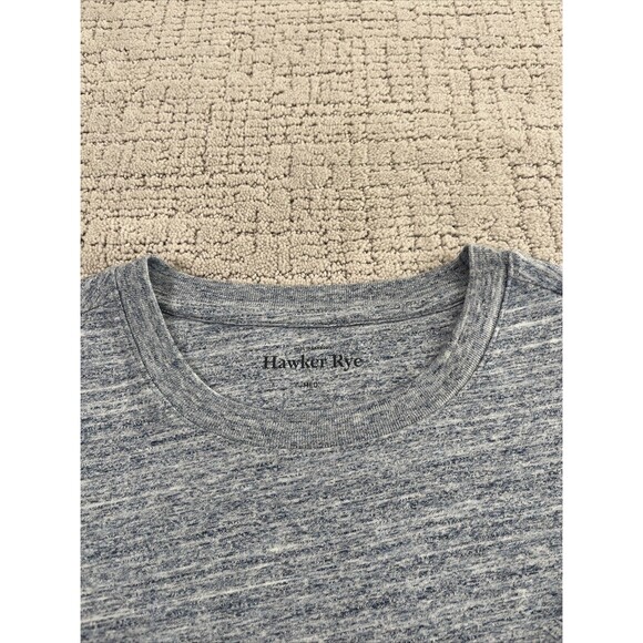 Hawker Rye Mens Long Sleeve T Shirt Size M Crew Neck Light Blue Cotton NWT - Picture 4 of 11